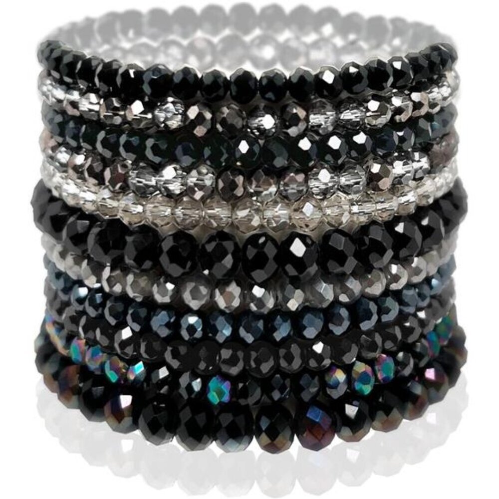 Crystal Stretch Stackable Layering Statement Brac… - image 1